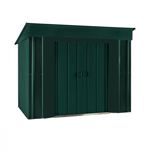 Lotus 6x4 Low-Pent Metal Shed - Heritage Green Solid