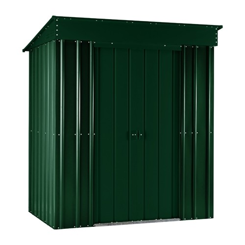 Lotus 5x3 Pent Metal Shed - Heritage Green Solid